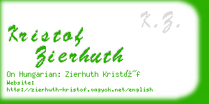 kristof zierhuth business card